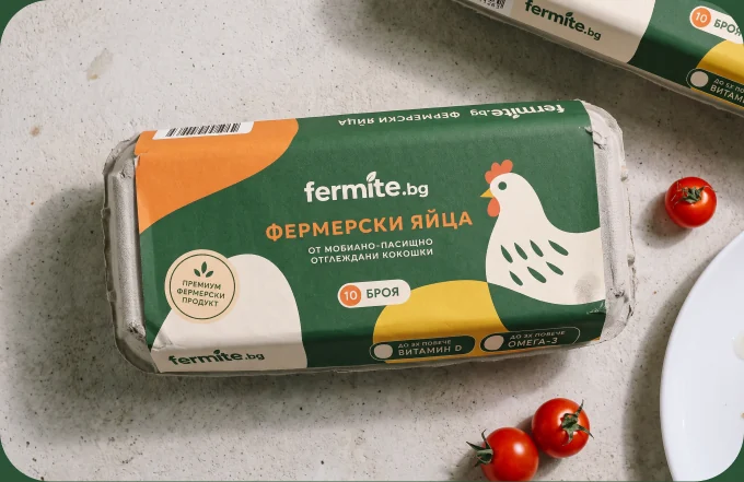 Опаковка фермерски яйца fermite.bg